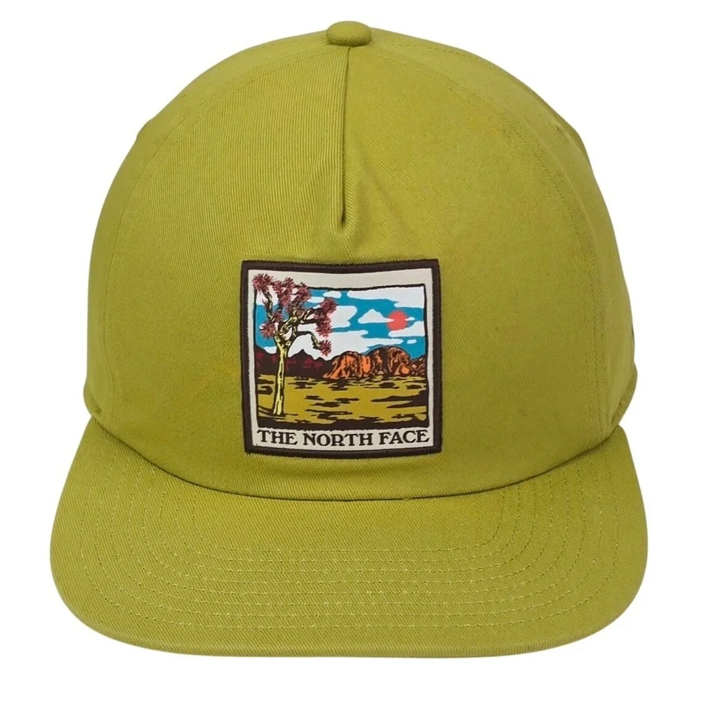 The North Face Desert Joshua Tree Patch‎ Snapback Hat Mustard Yellow Unisex OSFA